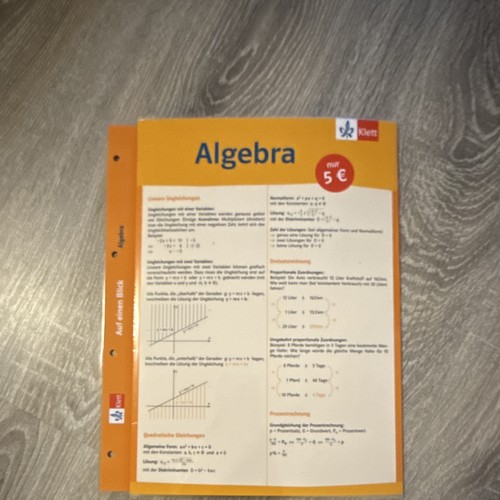Klett algebra auf einen blick - klett,